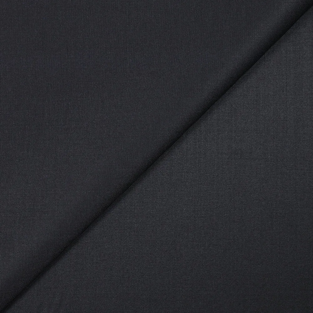 Tissu tailleur en laine mélangée sergé fin bleu nuit