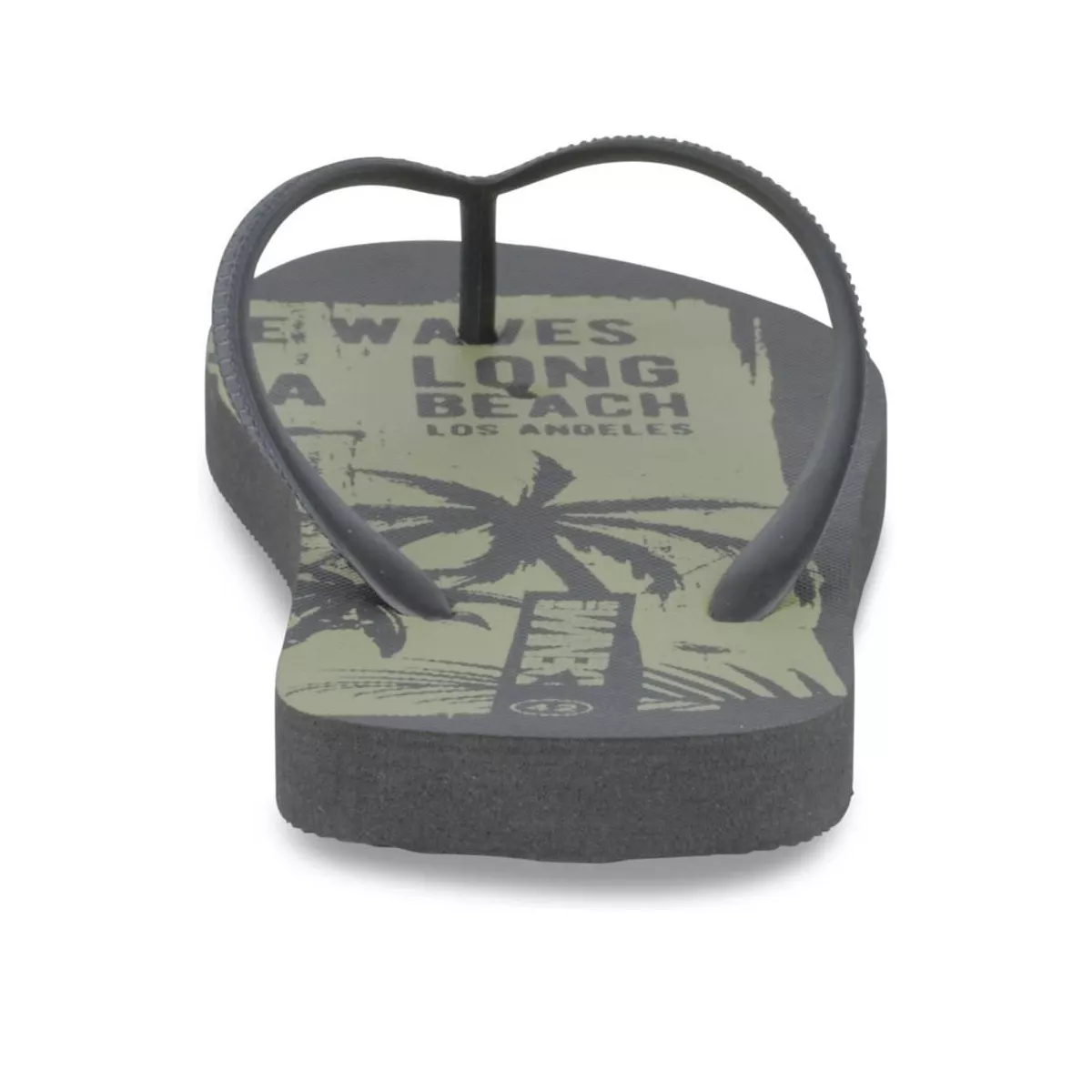 Noir Denim Side Tongs