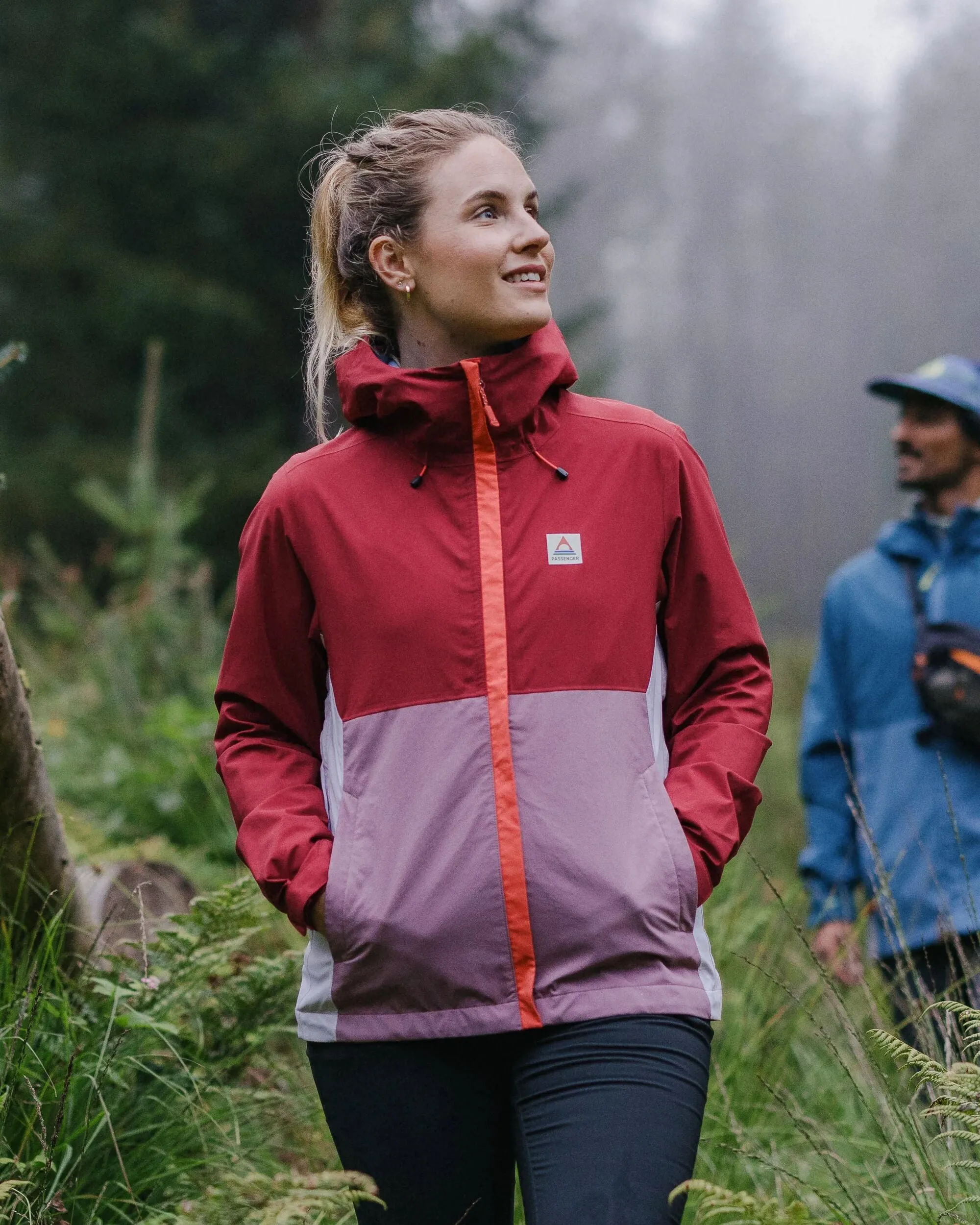 Veste Imperméable Recyclée Rainstorm - Forest Berry/Berry