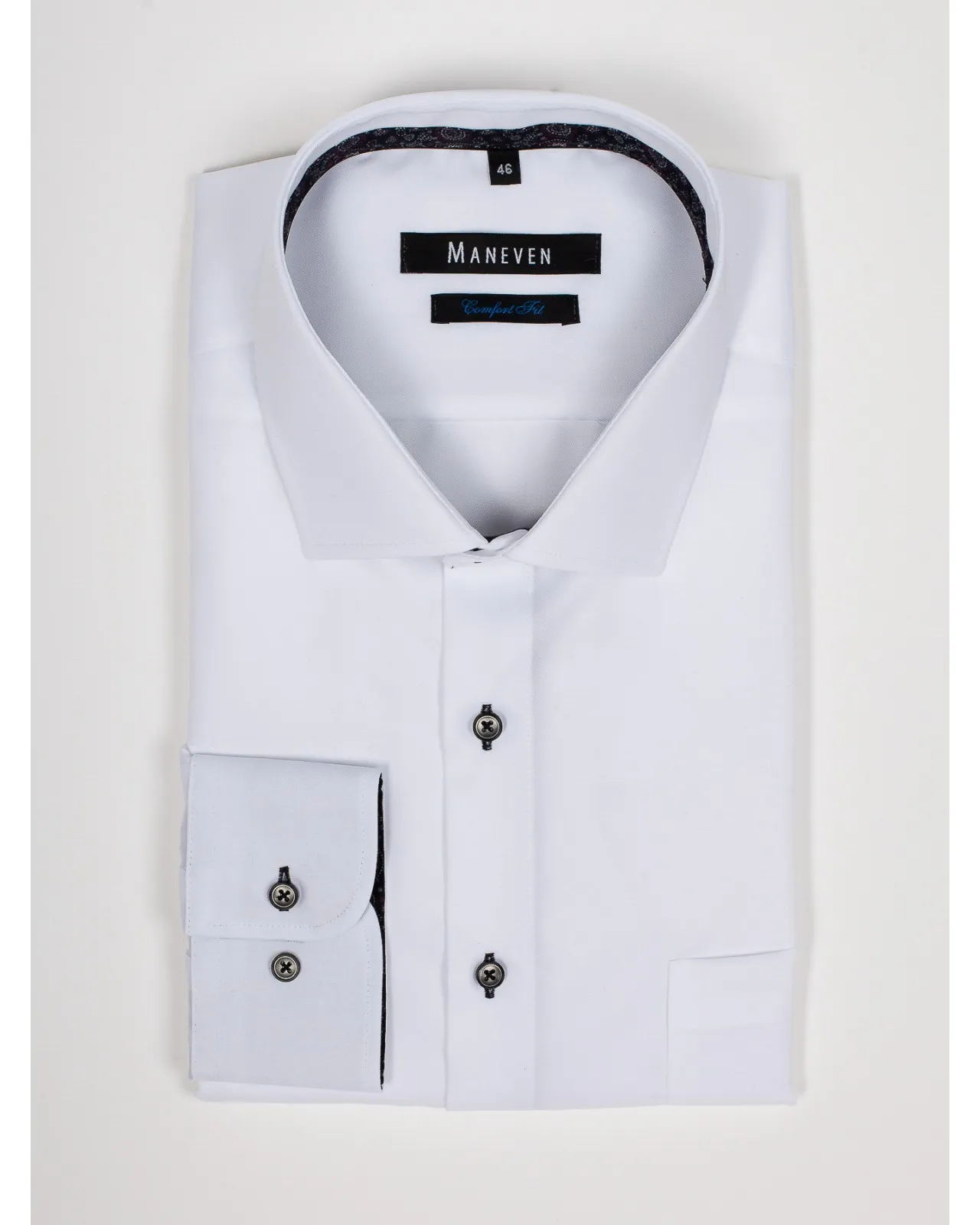 White twill shirt Maneven plus size - Size-factory