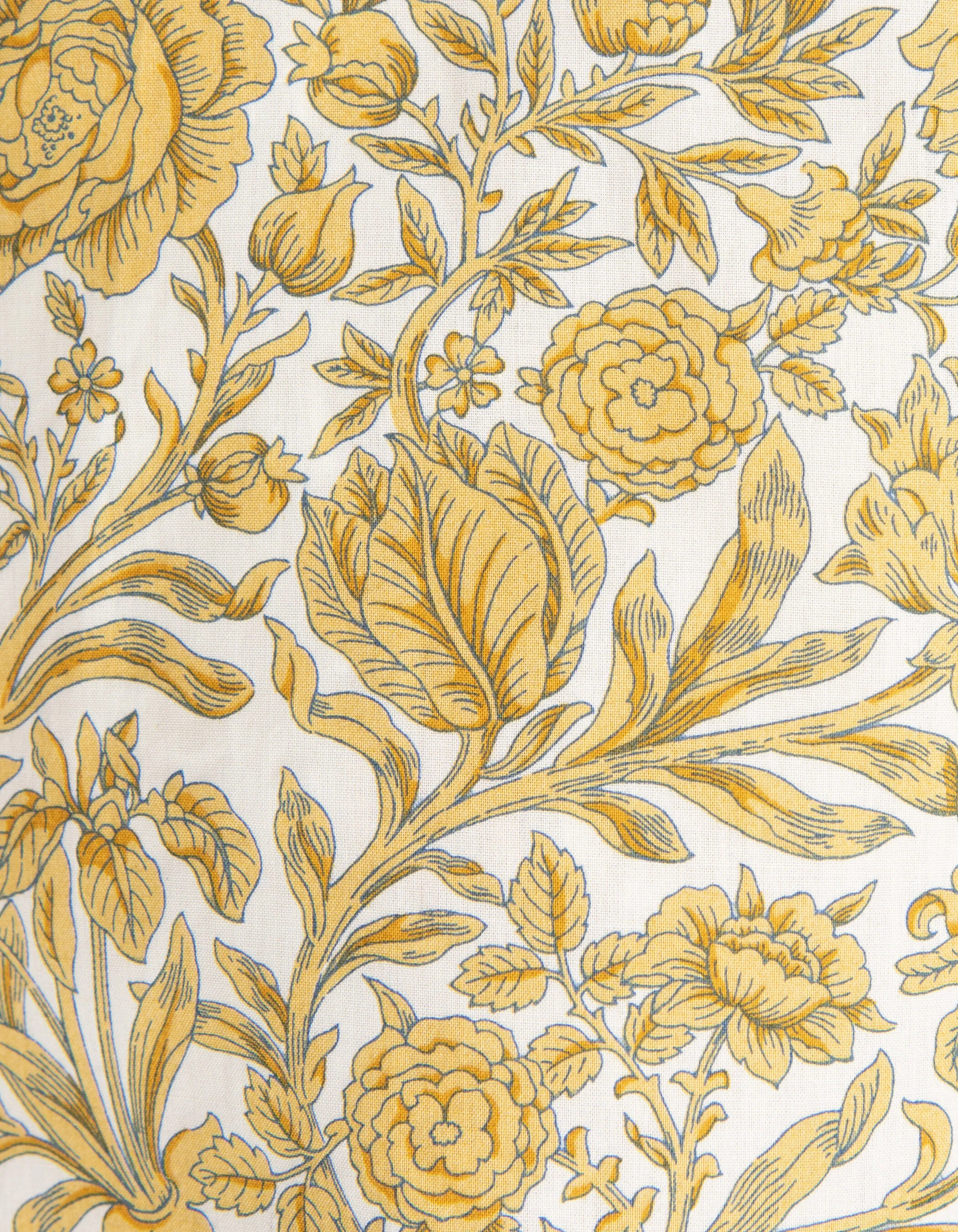 Yellow shirt with baroque flower print boy